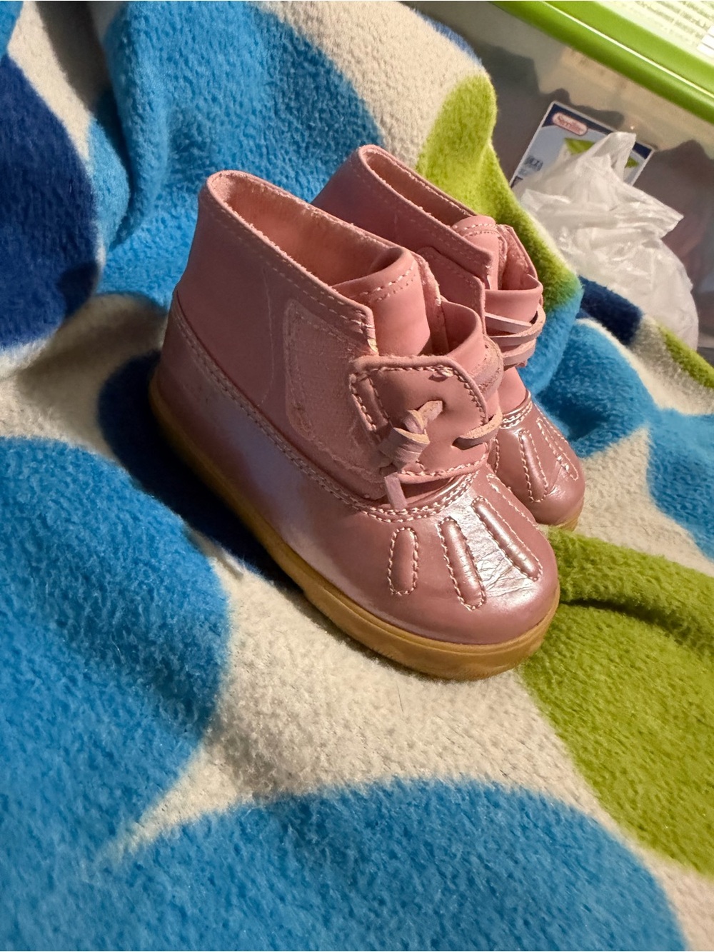 Sperry Pink Baby Walker High-Top Shoes